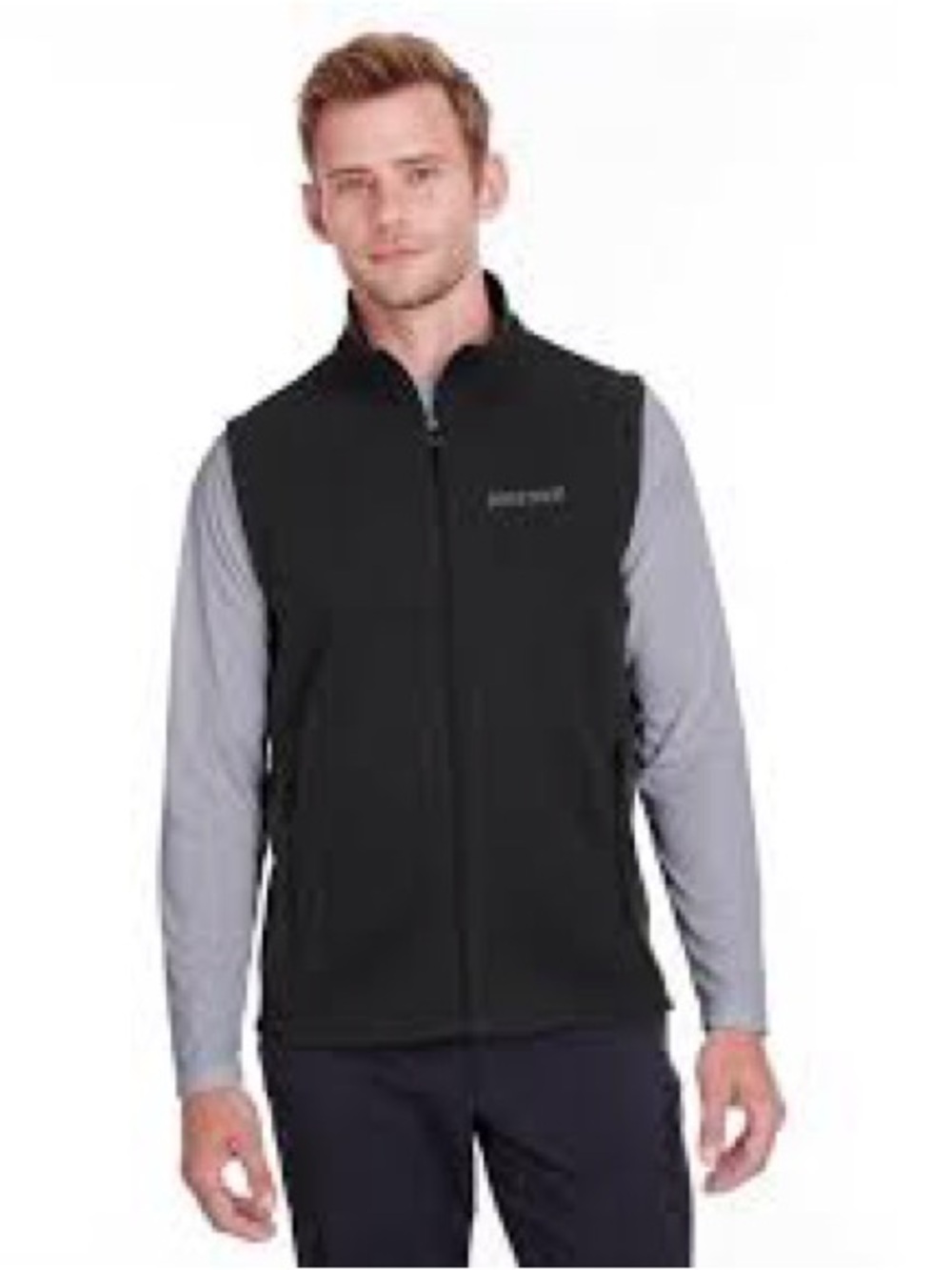 Marmot Black Full-Zip Men's Fleece Vest